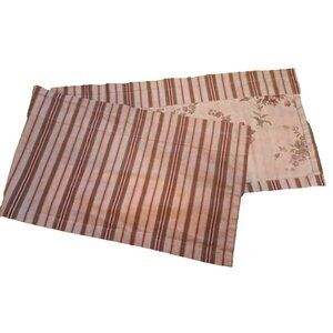 Pink Striped Window Valance 100% Cotton French Country Cottage 58x15